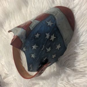 Handmade custom American flag face shield